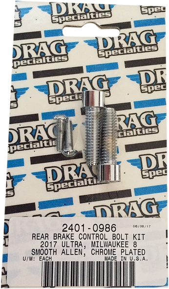 Drag Specialties Bolt Kit - Brake - Rear - Smooth - Chrome - M8