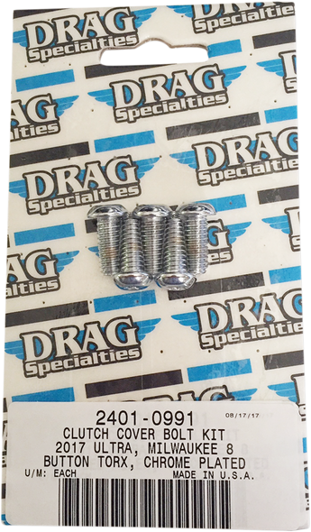 Drag Specialties Bolt Kit - Clutch - Torx - Chrome - M8
