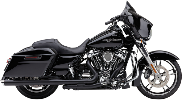 Cobra 3" Mufflers - Black - '17-'20 Bagger 6021Rb