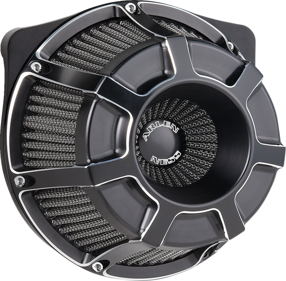 Inverted Series Air Cleaner Kit - Beveled - Black 600-225