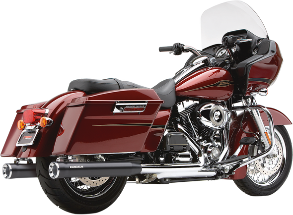 Cobra Rpt 3" Mufflers - Black - '95-'16 Bagger 6070Rb Cobra Rpt 3" Mufflers - Black - '95-'16 Bagger 6070Rb