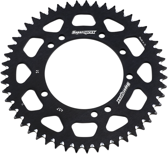 Supersprox Rear Sprocket - Black - Kawasaki/Suzuki - 51 Tooth Ral-457-51-Blk
