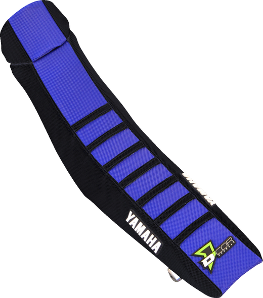 D'Cor Visuals Seat Cover - Black/Blue W/ Black Ribs - Yz '22-'24 30-50-142