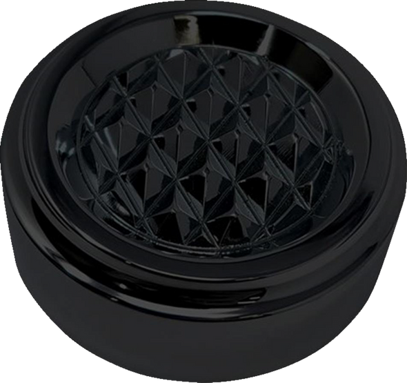Covingtons Dipstick Cover - Diamondback - Black - Dyna/Touring/Trike C3085-B