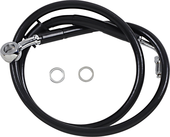 Drag Specialties Brake Line - +6" - Black - '18-'22 Softail