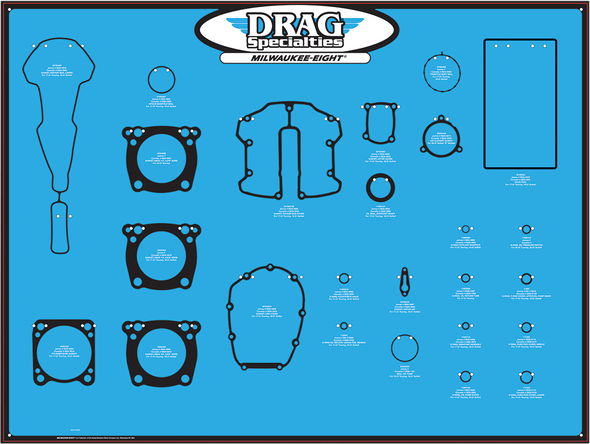 Drag Specialties Gasket Display Board - M8