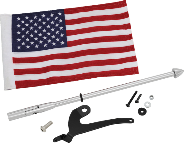 Show Chrome Folding Flag Pole - Left - Chrome - Can-Am Rt 41-203L
