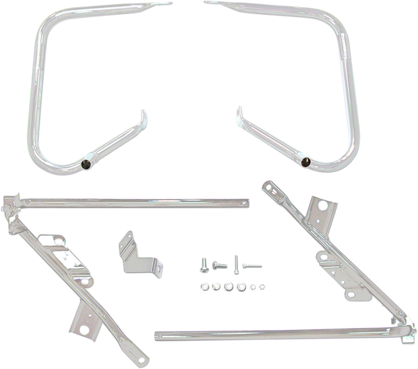 Drag Specialties Saddlebag Support Brackets - Chrome - Fl' 09-'13
