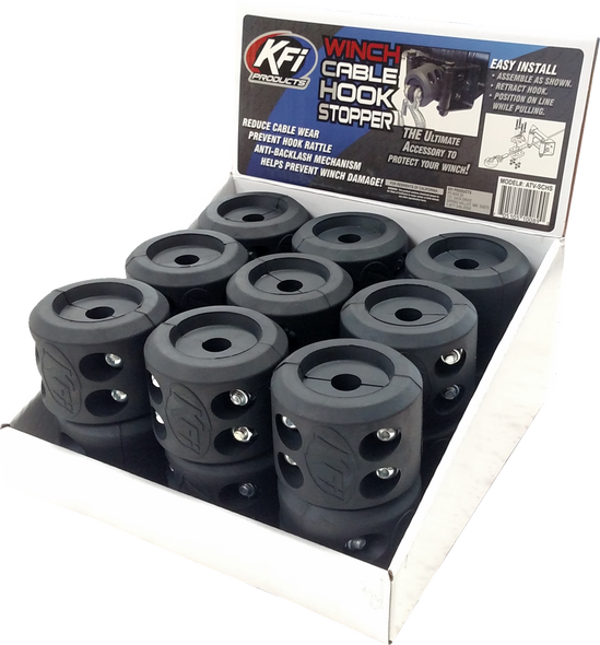 Kfi Products Split Cable Hook Stopper - 18 Pack - Counter Top Box-Schs Kfi Products Split Cable Hook Stopper - 18 Pack - Counter Top Box-Schs