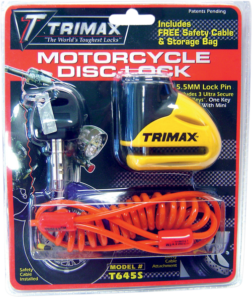 Trimax Disc Lock - Yellow - 5.5Mm T645S