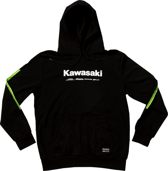 D'Cor Visuals Kawasaki Race Sweatshirt - Black - Medium 85-206-2