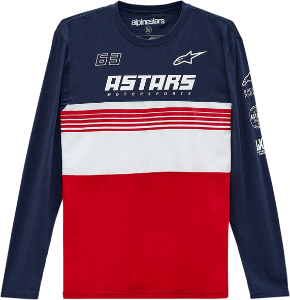Turbo Long-Sleeve T-Shirt - Navy/Red - 2Xl 12137111170302X
