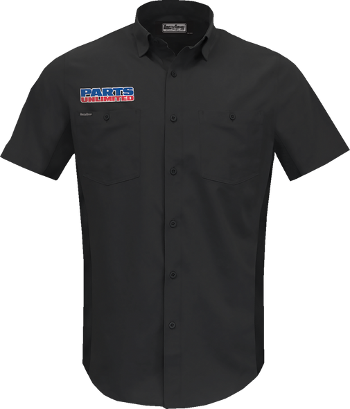 Throttle Threads Parts Unlimited Vented Shop Shirt - Black - 5Xl Psu37St26Bk5X