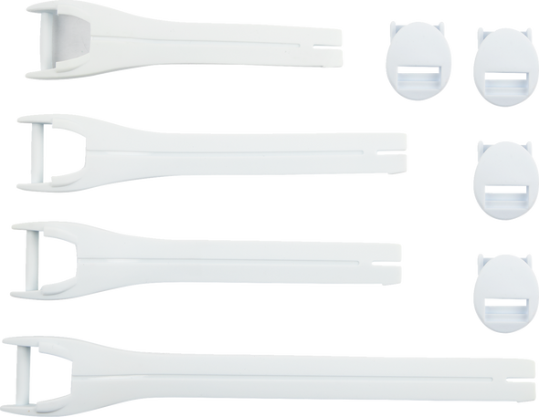 Moose Racing Qualifier Boot Strap Kit - White - Size 10-15 3430-1017