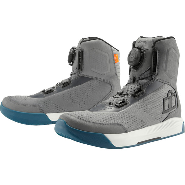 Icon Overlord Vented Ce Boots - Gray - Size 8.5