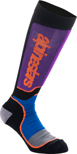 Youth Mx Plus Socks - Black/Purple/Blue/Orange - Medium/Large 4742324-1246-Ml