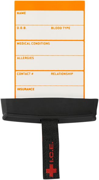 Icon I.C.E. Card/Holder - Black