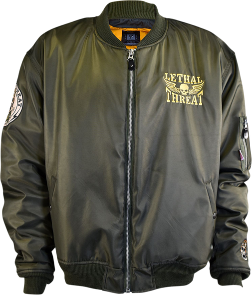 Lethal Threat Bombs Away Jacket - Green - 3Xl Jt84030Xxxl