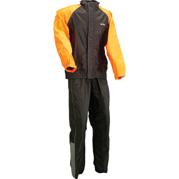 Z1R 2-Piece Rainsuit - Black/Orange - 4Xl