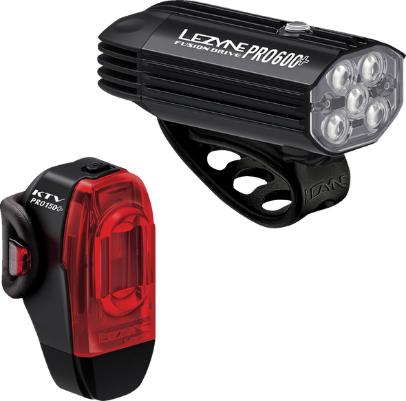 Lezyne Fusion Drive Pro 600+ / Ktv Drive Pro+ Lights - Front & Back - 600 Lm / 150 Lm 1-Led-39P-V137