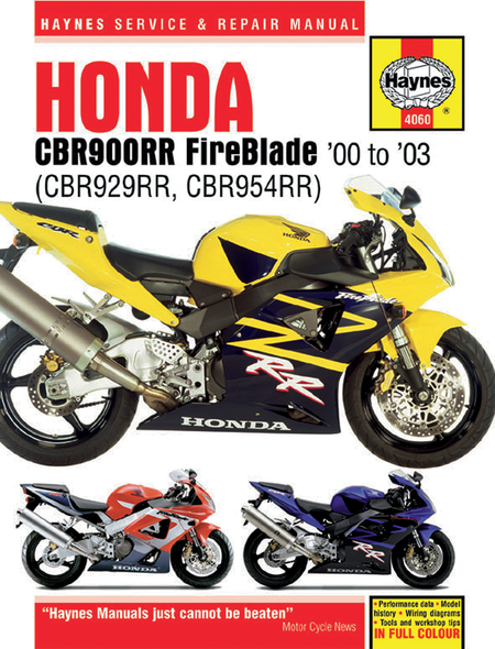 Haynes Manual - Honda Cbr929/954 M4060