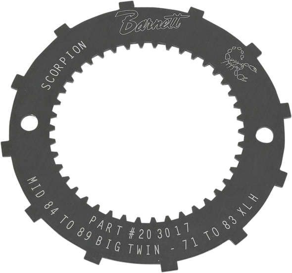 Barnett Lock Plate - Clutch Basket - Scorpion - '71-'83 Xl/'86-'89 Fxr/Softail/Touring 638-30-80086
