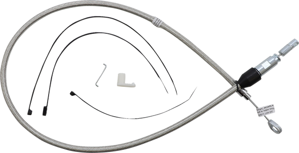 Magnum Shielding Polished Stainless Quick Connect Upper Clutch Cable 52342He