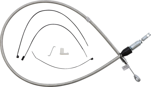 Magnum Shielding Polished Stainless Quick Connect Upper Clutch Cable 52346He