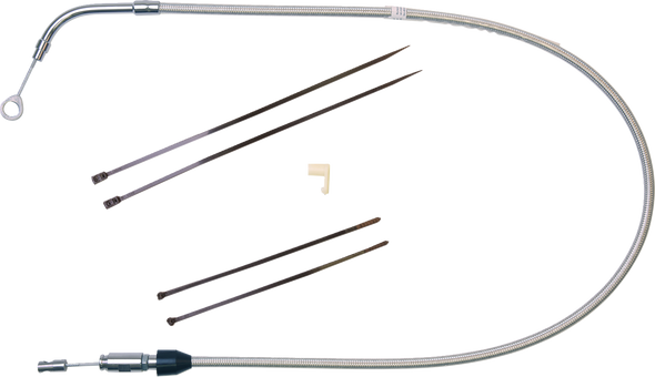 Magnum Shielding Polished Stainless Quick Connect Upper Clutch Cable 52356He