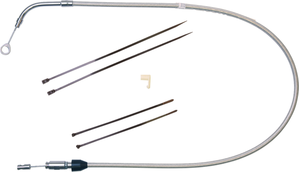 Magnum Shielding Polished Stainless Quick Connect Upper Clutch Cable 5235He