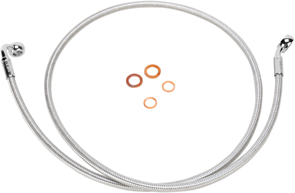 Magnum Shielding Brake Line - 35/90 - 44" - Polished Stainless 56144Sw