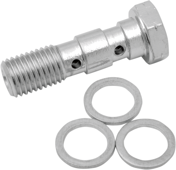 Drag Specialties Banjo Bolt - M10 X 1.25 - Double