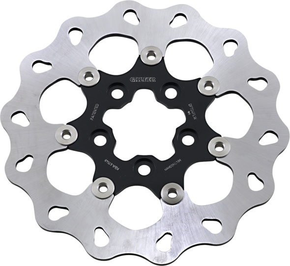 Galfer Wave Brake Rotor - Rear - Black Carrier Df724Flw