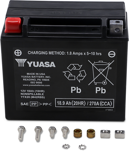 Yuasa Agm Battery - Ytx20 Yuam42Rbs