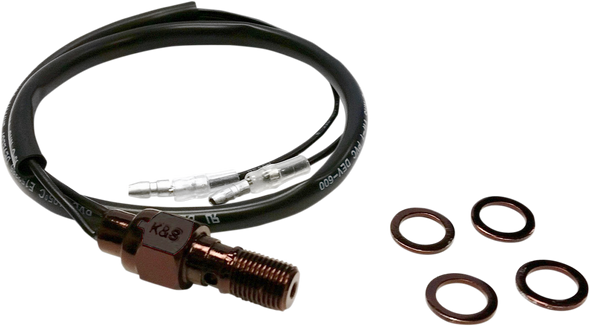 K&S Technologies Hydraulic Brake Light Switch - 3/8" Black 12-0020B