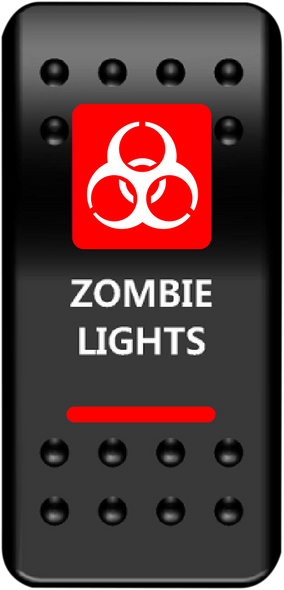 Moose Utility Rocker Switch - Zombie Lights - Red Zmb-Pwr-R