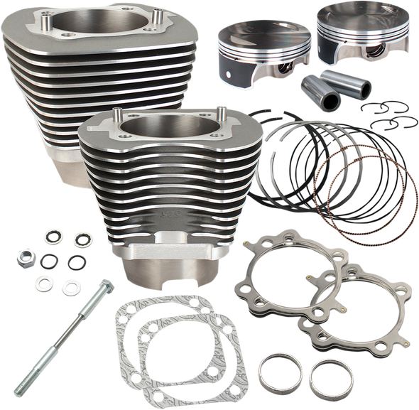 S&S Cycle 124" Big Bore Cylinder Kit - Twin Cam - Gray 910-0469