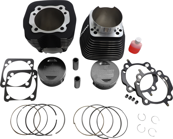 Revolution Performance, Llc Cylinder Kit - 131" - Black With Highlighted Fins - Twin Cam Rp201-129W