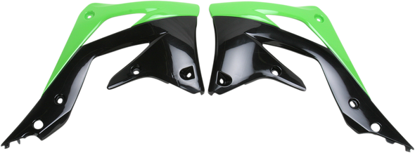 Acerbis Radiator Shrouds - Green/Black 2250431089