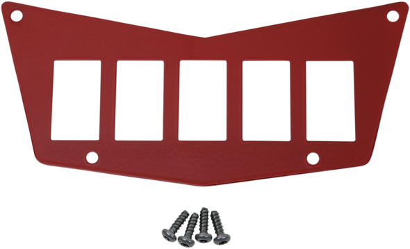 Moose Utility Dash Plate - 5 Switch - Red 100-4383-Pu