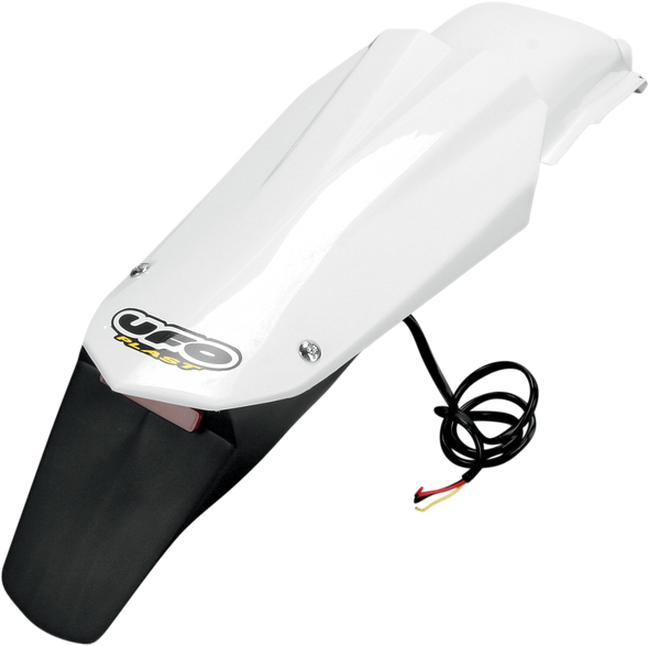 Ufo Enduro Rear Fender - W/Light - White Hu03314-041