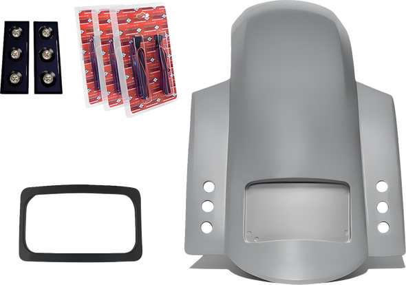 Short Rear Fender - Sport - With Black Plate Frame - Thunder-Pod Taillight Rf-Ssth P-R-B