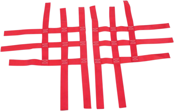 Motorsport Products Nerf Bar Net - Red - Polaris/Suzuki/Yamaha 81-0203