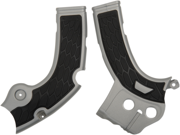 Acerbis X-Grip Frame Guards - Silver/Black - Yz 250F/450F/Wr250F/450F 2640271015
