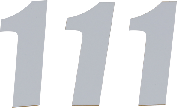 D'Cor Visuals Sx Plate Number - #1 - White - 4" 45-14-1