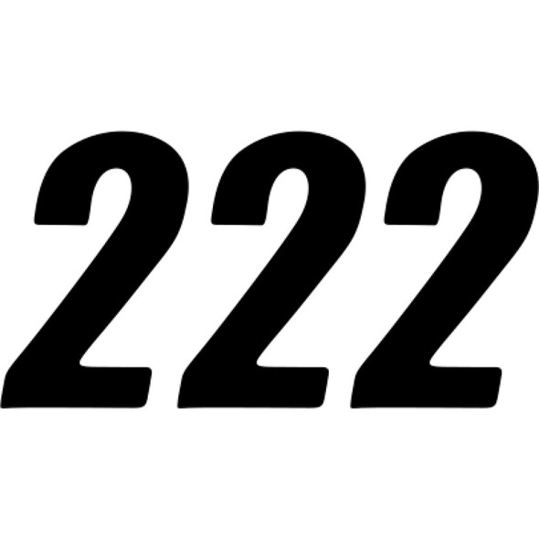 D'Cor Visuals Sx Plate Number - #2 - Black - 4" 45-24-2