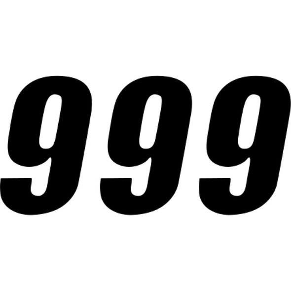 D'Cor Visuals Sx Plate Number - #9 - Black - 4" 45-24-9