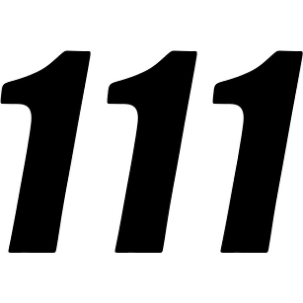 D'Cor Visuals Sx Plate Number - #1 - Black - 6" 45-26-1