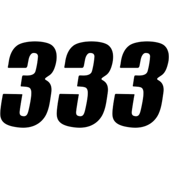 D'Cor Visuals Sx Plate Number - #3 - Black - 6" 45-26-3