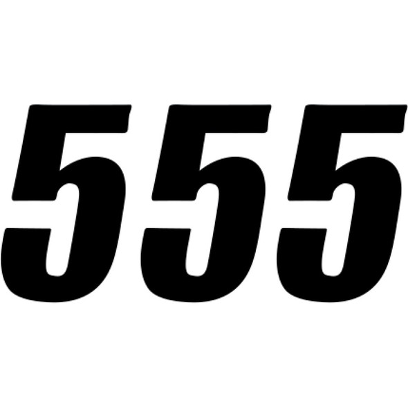 D'Cor Visuals Sx Plate Number - #5 - Black - 6" 45-26-5